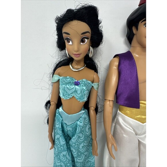 Disney Princess Classic Doll Aladdin Prince Ali 12 1/2'' and Jasmine Jointed Set - Picture 3 of 8
